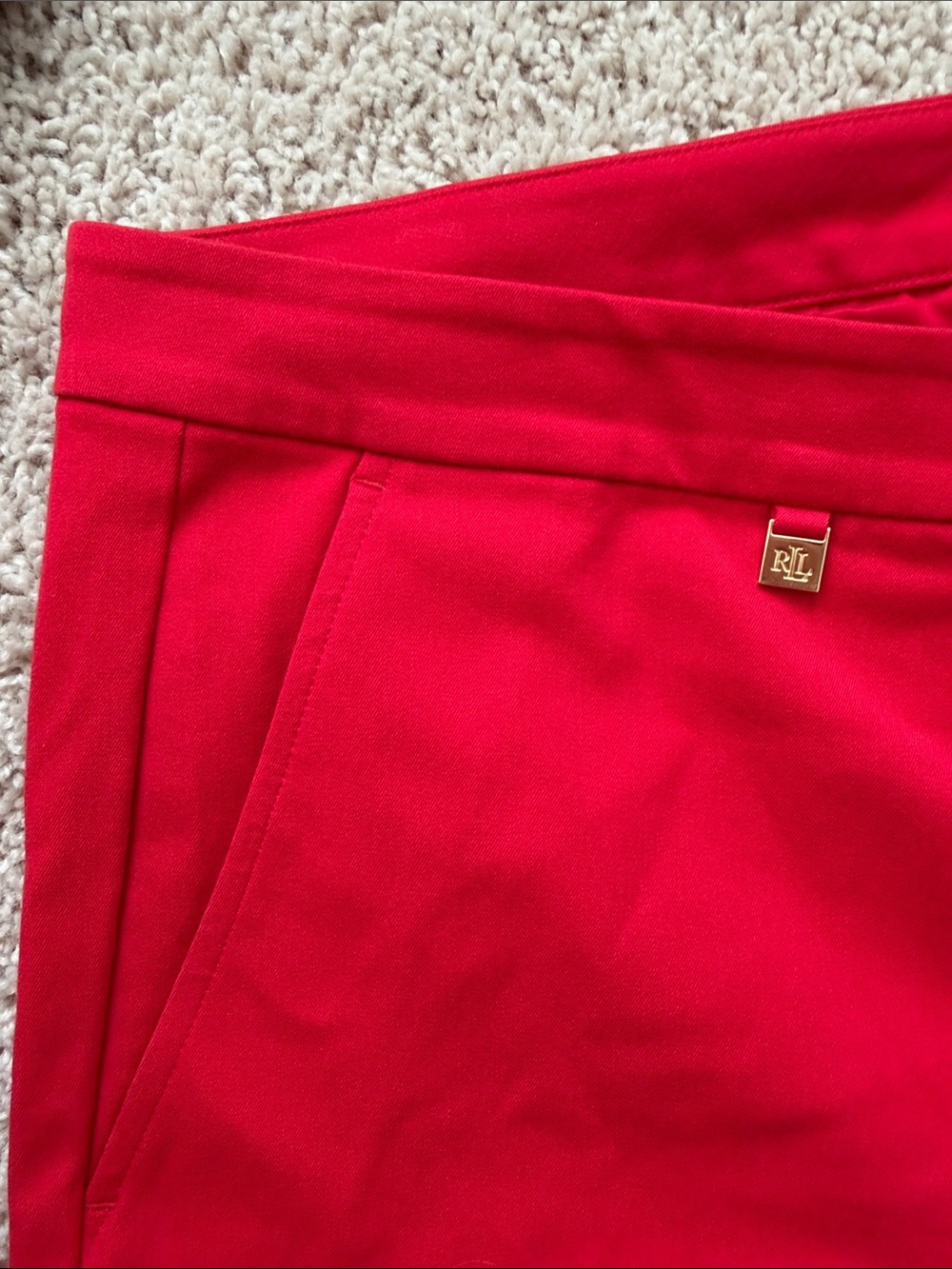 Ralph Lauren Red Women's Cropped Trousers - Picture 3 of 4